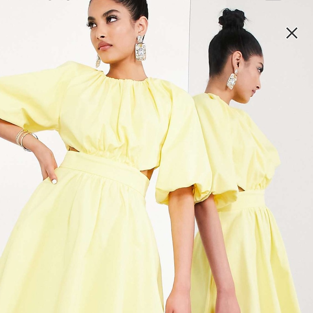 ASOS Edition puff sleeve mini dress